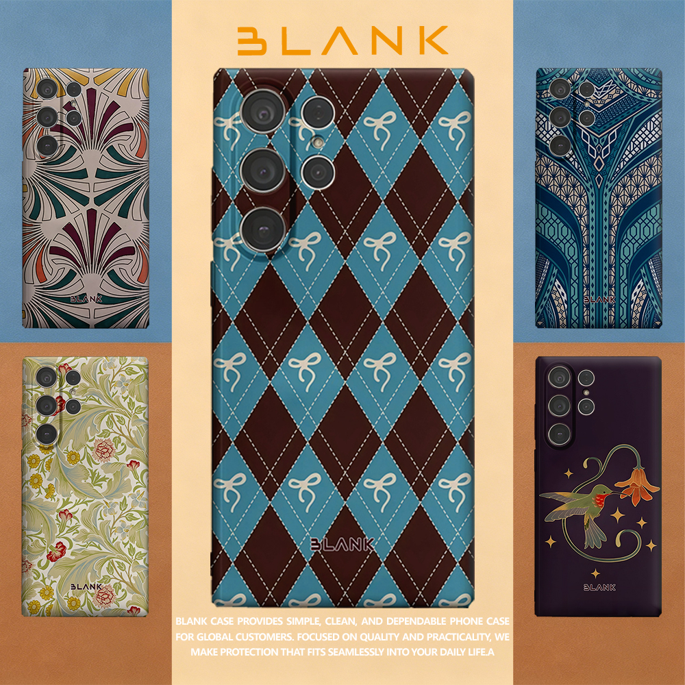 Phone Case Blank Print - Argyle Bow Print For Samsung Galaxy