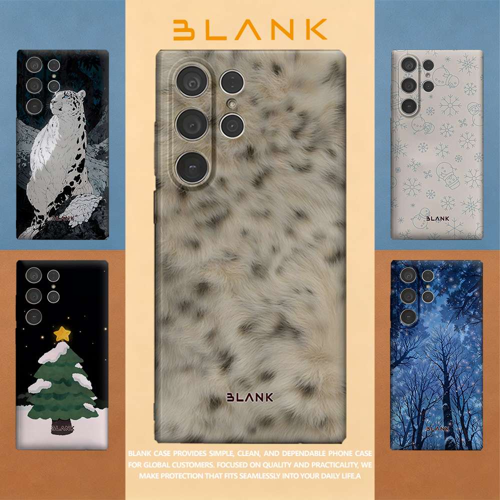 Phone Case Blank Print - Snow Leopard Fur Print For Samsung