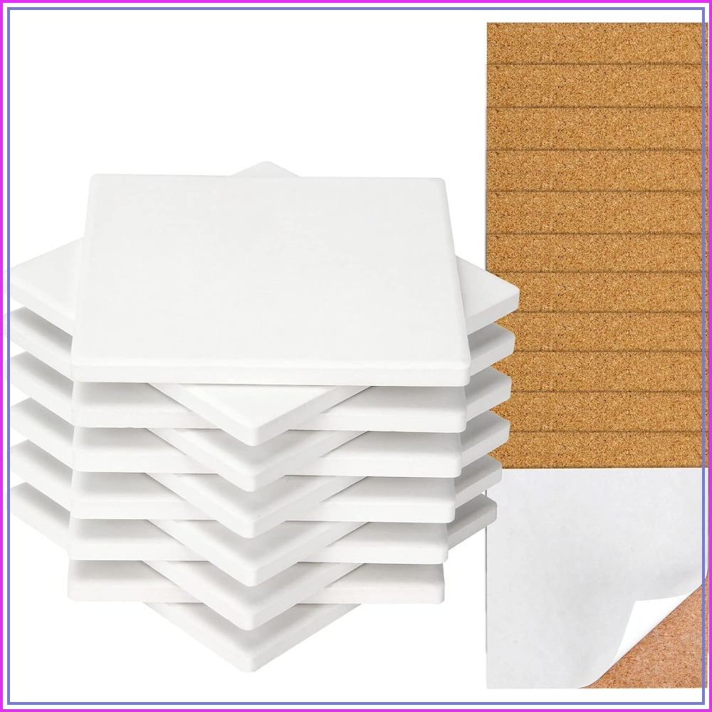 12 Pack Ceramic Coasters for C - Ceramic Tile Blank บทวิจารณ์และราคา