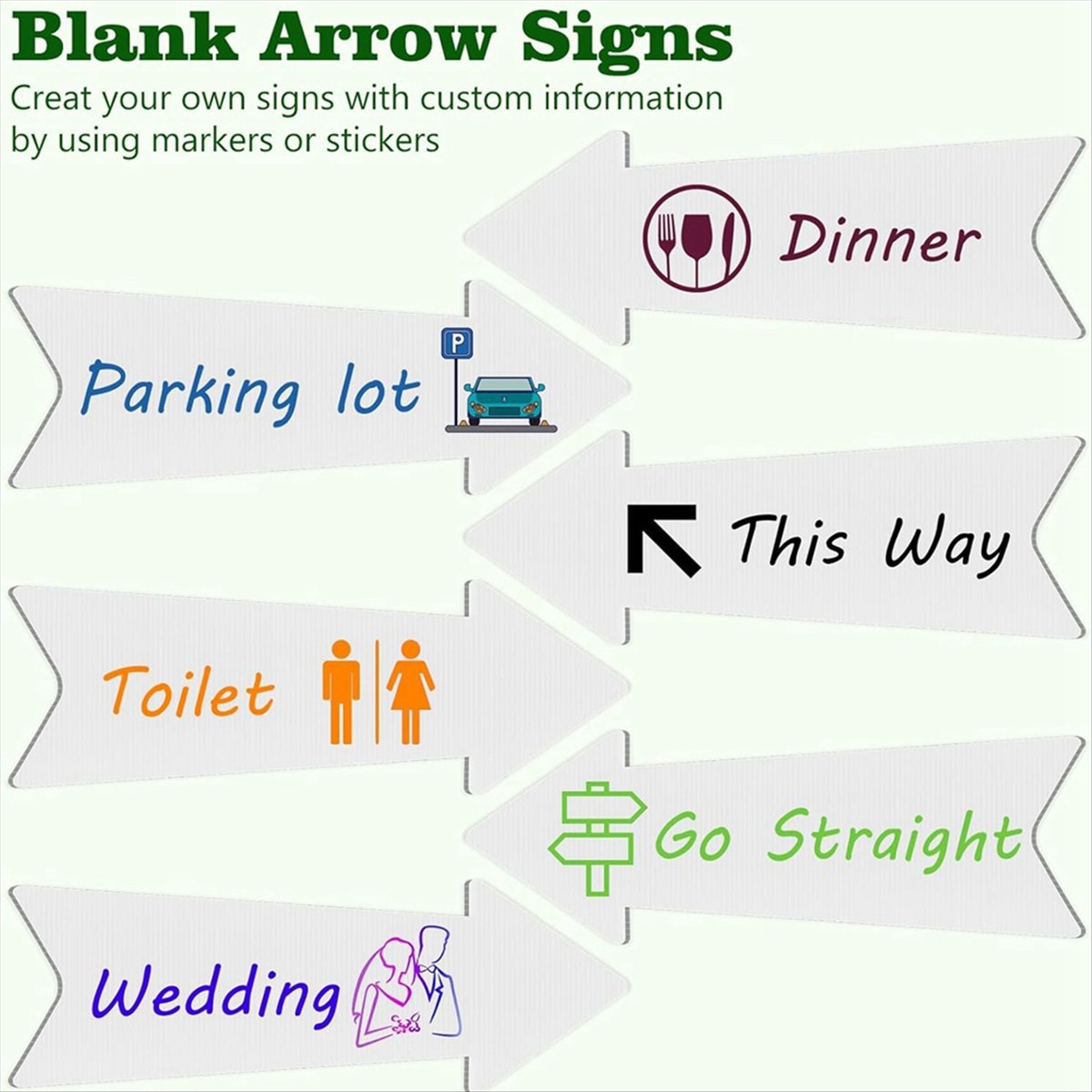(AIMA) Directional Arrows Sign - Yard Sign Blank บทวิจารณ์และราคา