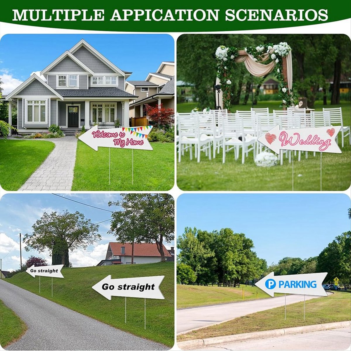 (AIMA) Directional Arrows Sign - Yard Sign Blank บทวิจารณ์และราคา