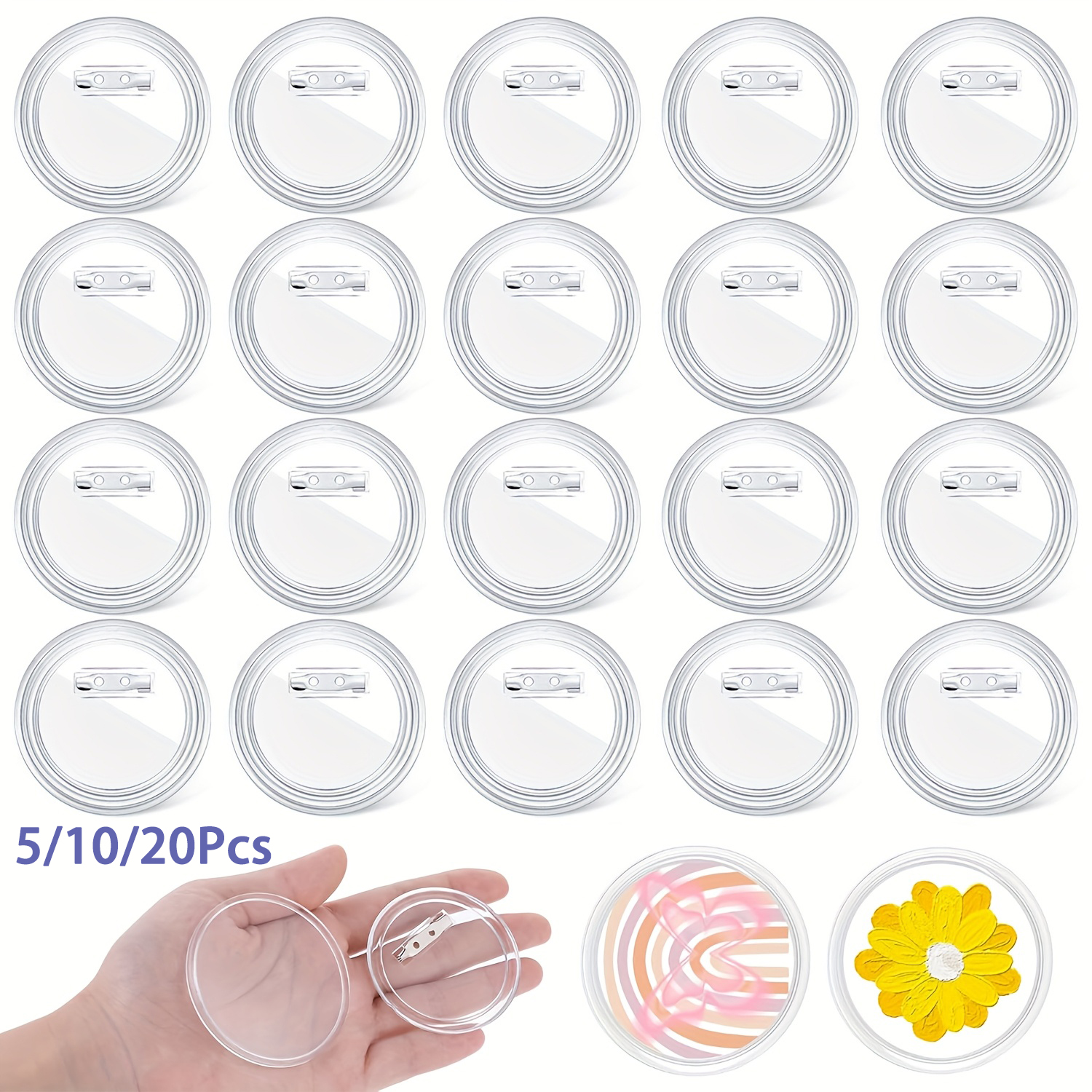 5-20PCS Buttons Blanks with Pi - Button Badge Blank บทวิจารณ์และราคา