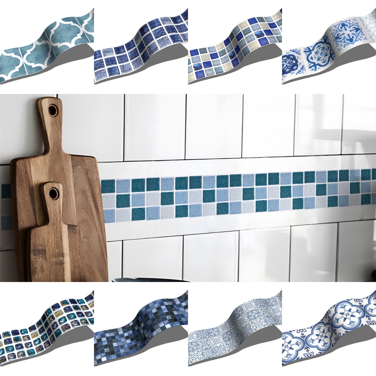Blue Mosaic Self-Adhesive Base - Ceramic Tile Blank บทวิจารณ์และราคา