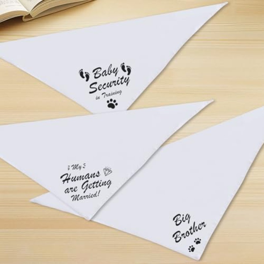 Blank Dog Bandanas White X 1PC - Bandana Blank White บทวิจารณ์และราคา