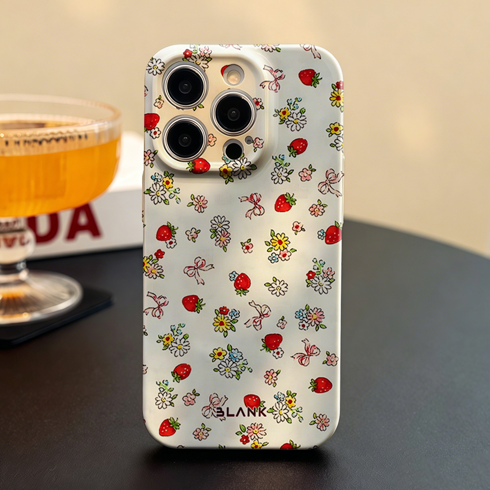 Strawberry Floral Bow Print Fo - Phone Case Blank Print บทวิจารณ์และราคา