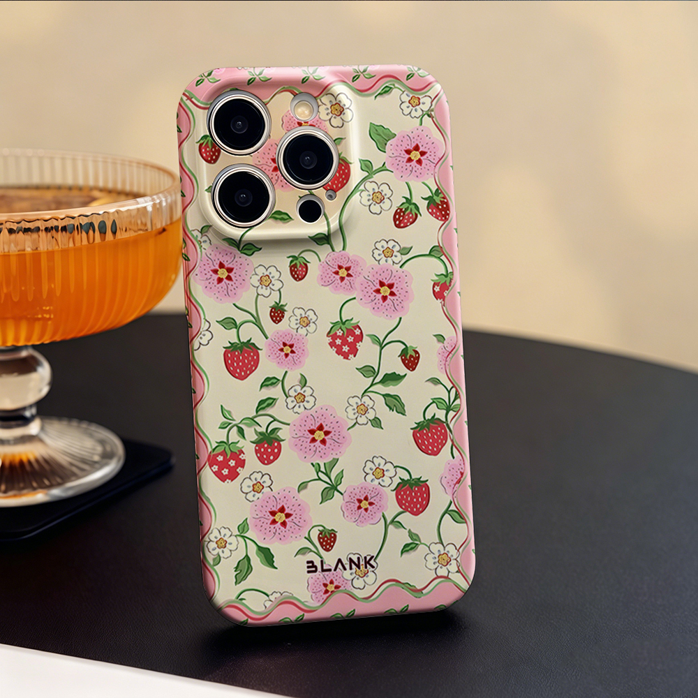 Strawberry Floral Bow Print Fo - Phone Case Blank Print บทวิจารณ์และราคา