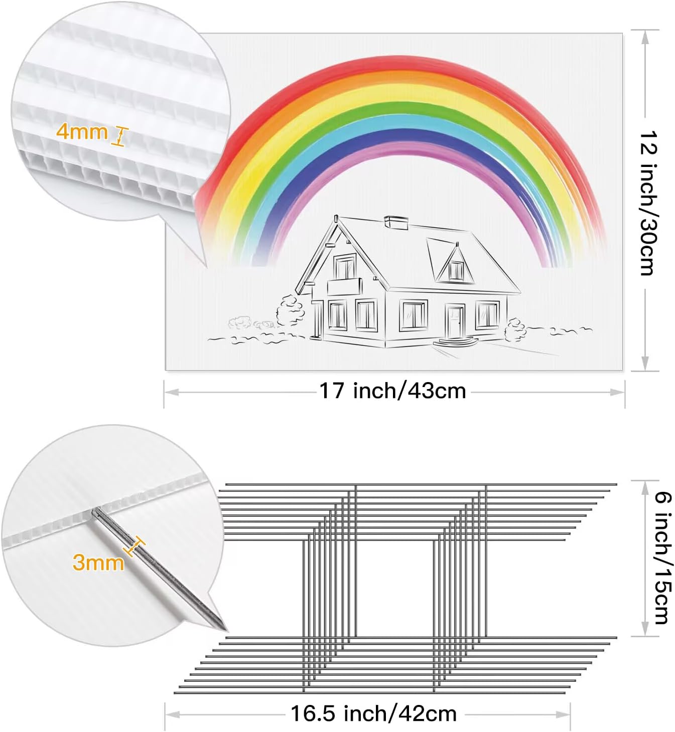 22Pcs Blank Yard Signs with St - Yard Sign Blank บทวิจารณ์และราคา
