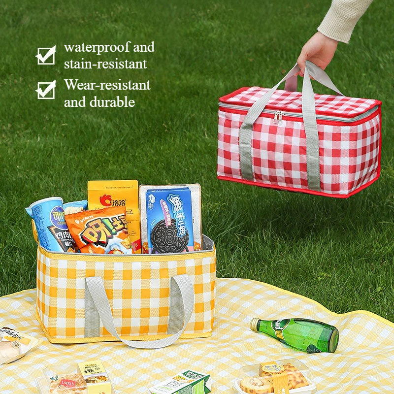 Large Capacity Checkered Insul - Tote Bag Sublimation บทวิจารณ์และราคา