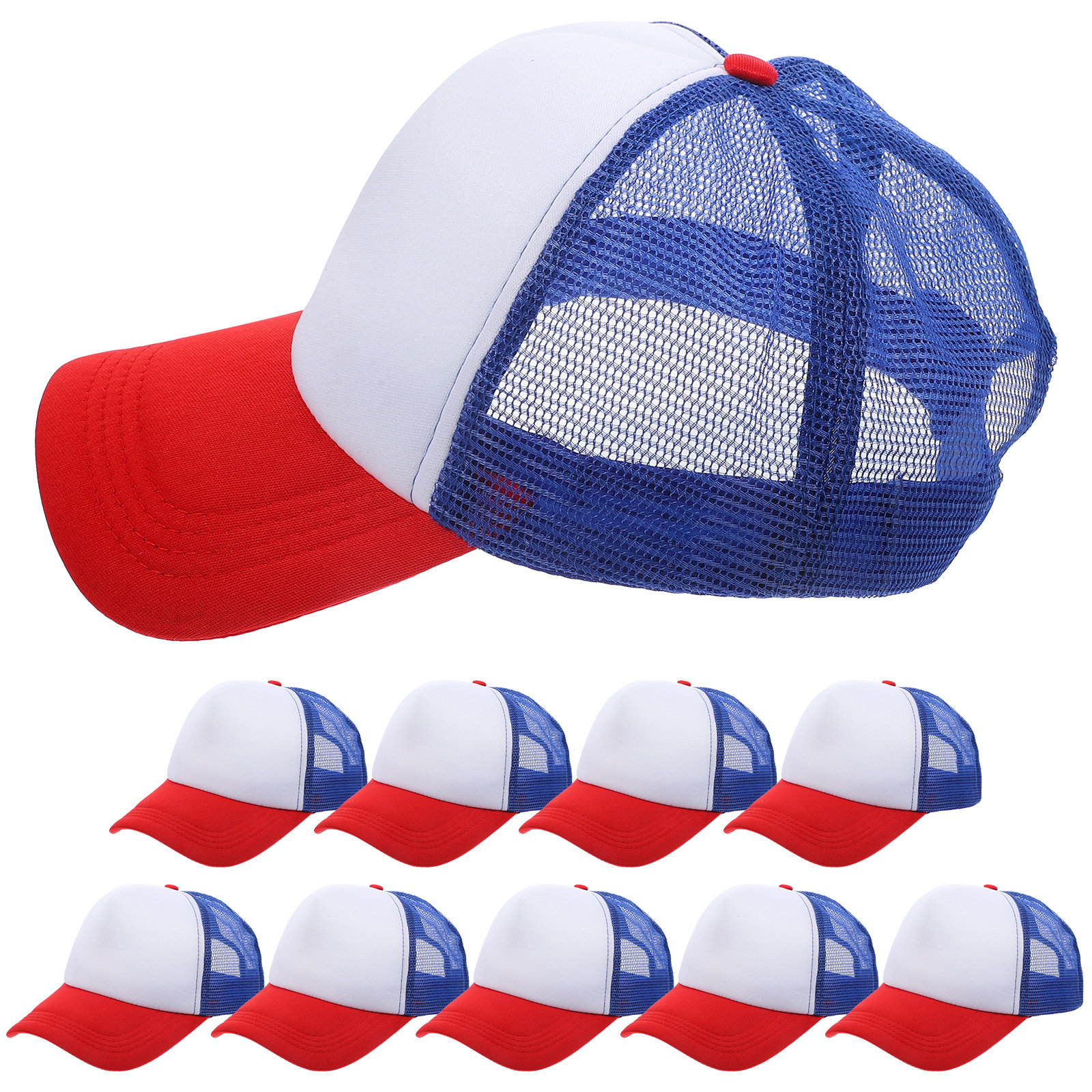 10Pcs Blank Baseball Caps Mesh - Hat Sublimation Blank บทวิจารณ์และราคา