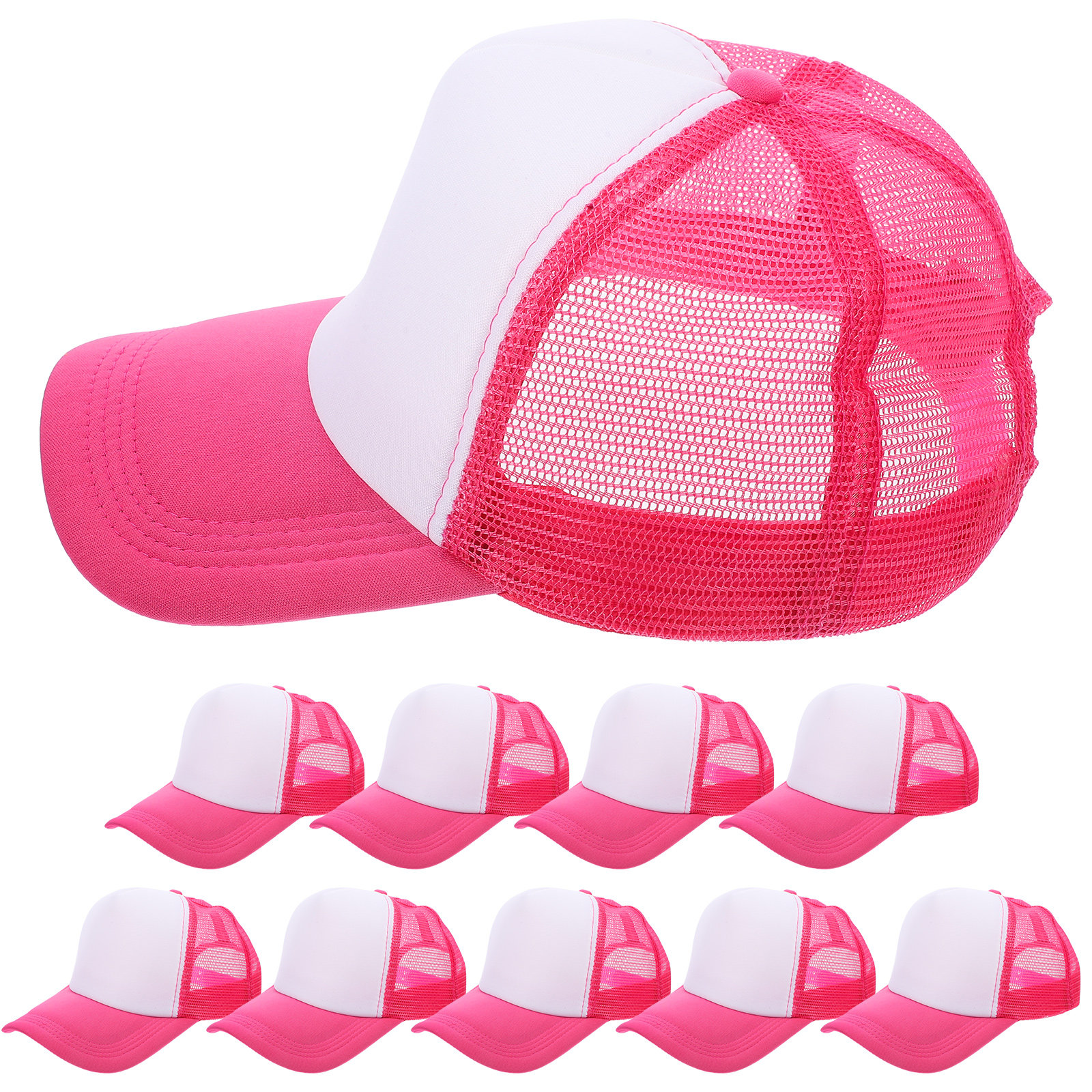 10Pcs Blank Baseball Hat Mesh  - Hat Sublimation Blank บทวิจารณ์และราคา