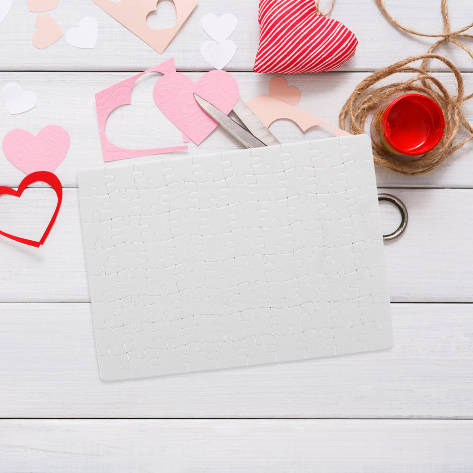 4 Sheets Blank Jigsaw Puzzle B - Puzzle Blank White บทวิจารณ์และราคา