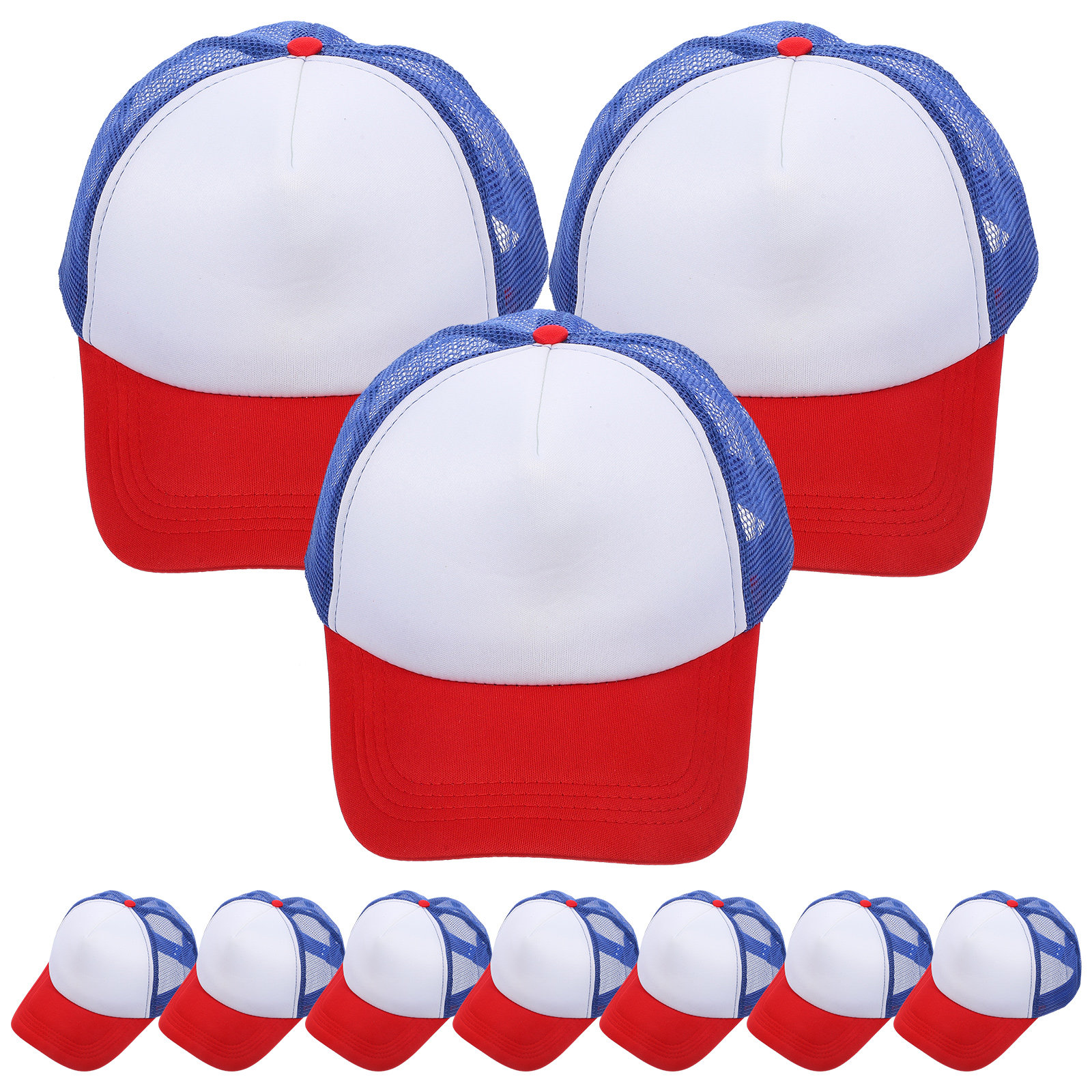 10Pcs Blank Baseball Hats Mesh - Hat Sublimation Blank บทวิจารณ์และราคา
