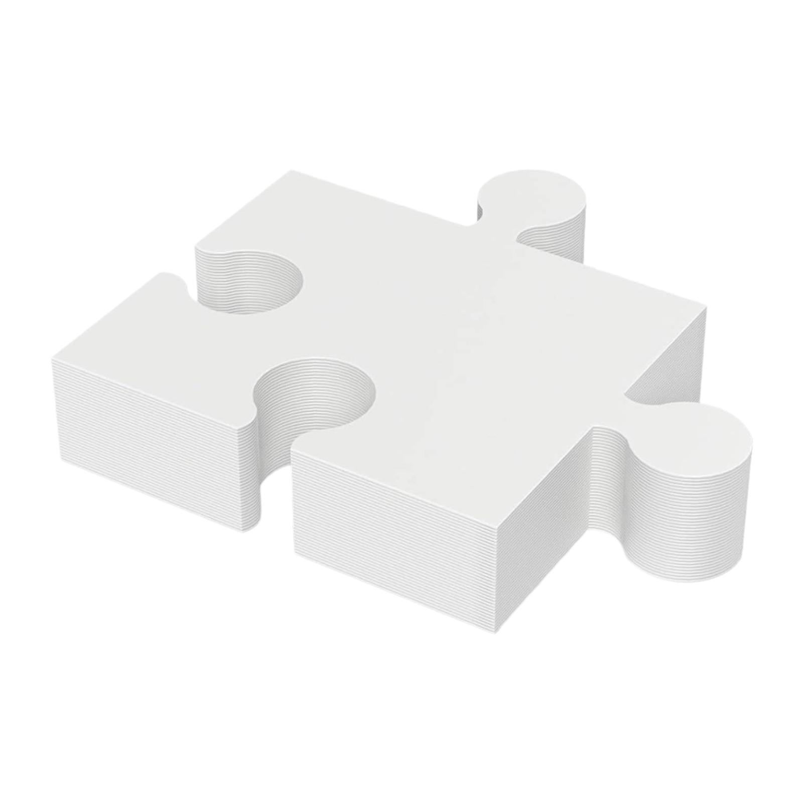 DIY White Puzzle Pieces Blank  - Puzzle Blank White บทวิจารณ์และราคา