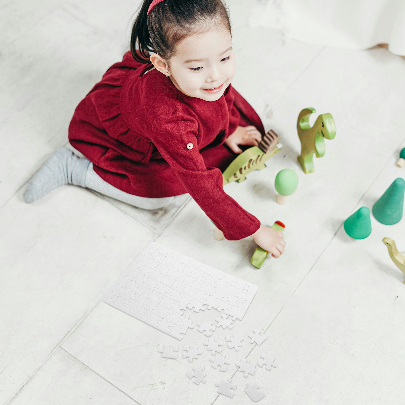 4 Sheets Sublimation White Puz - Puzzle Blank White บทวิจารณ์และราคา