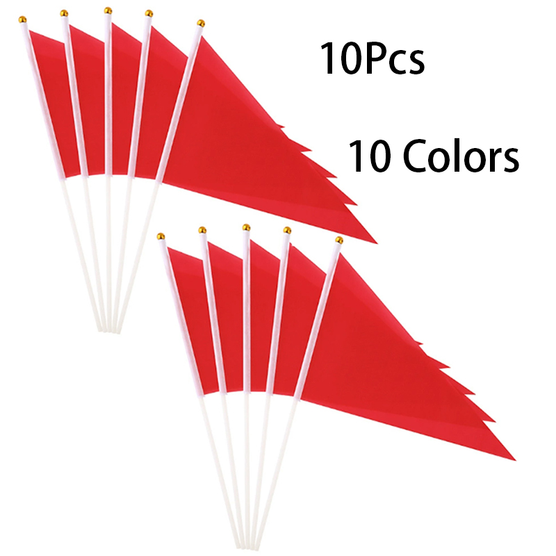 10Pcs Colorful Triangular Flag - Yard Sign Blank บทวิจารณ์และราคา