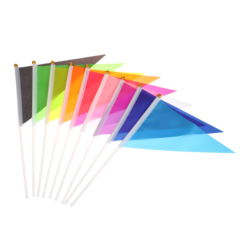 10Pcs Colorful Triangular Flag - Yard Sign Blank บทวิจารณ์และราคา