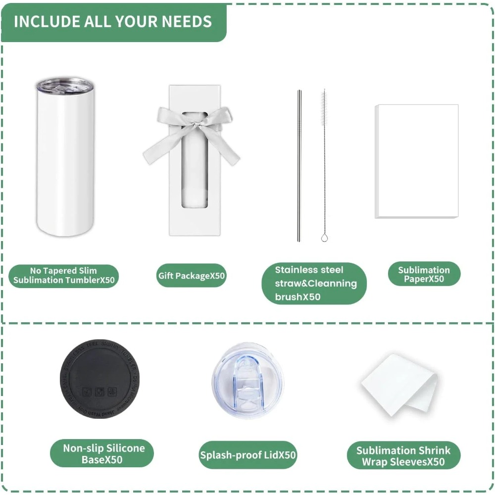 Accessorie 50 Pack Sublimation - Tumbler 20Oz White บทวิจารณ์และราคา