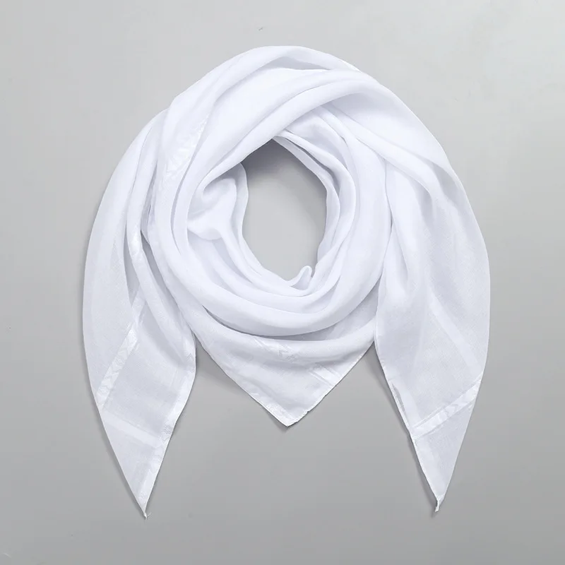 Islam White Square Scarf Men S - Bandana Blank White บทวิจารณ์และราคา