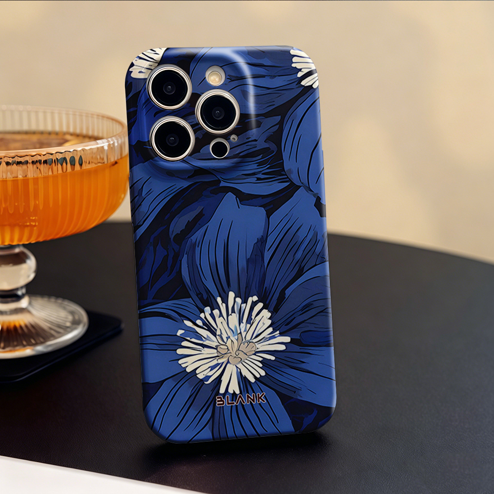 Blue and Green Floral Print Fo - Phone Case Blank Print บทวิจารณ์และราคา