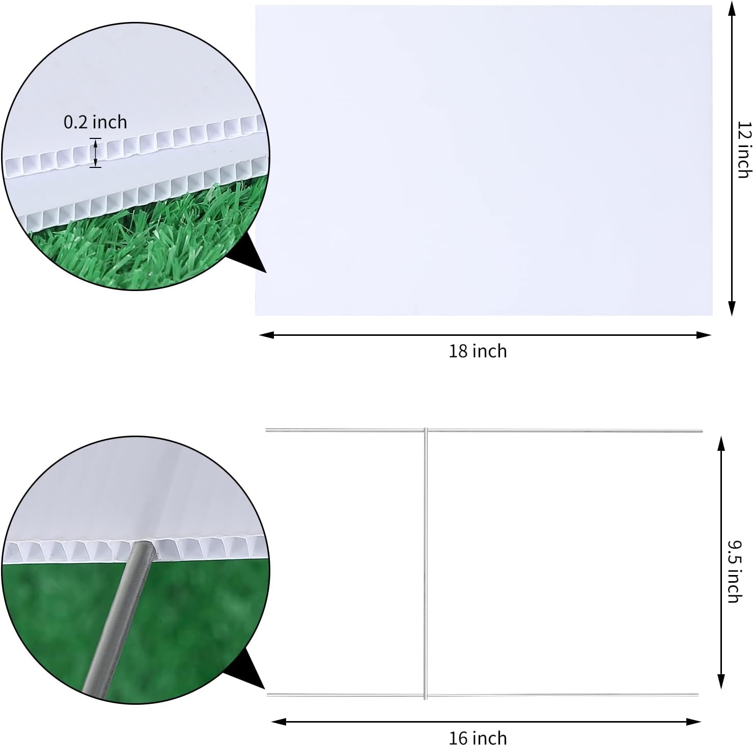 18x12 Inch Blank Yard Signs wi - Yard Sign Blank บทวิจารณ์และราคา