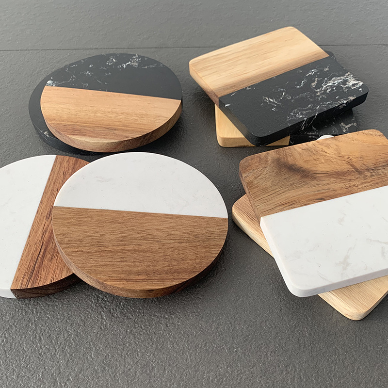 Marble Coaster Wood Stitching  - Coaster Sublimation Blank บทวิจารณ์และราคา