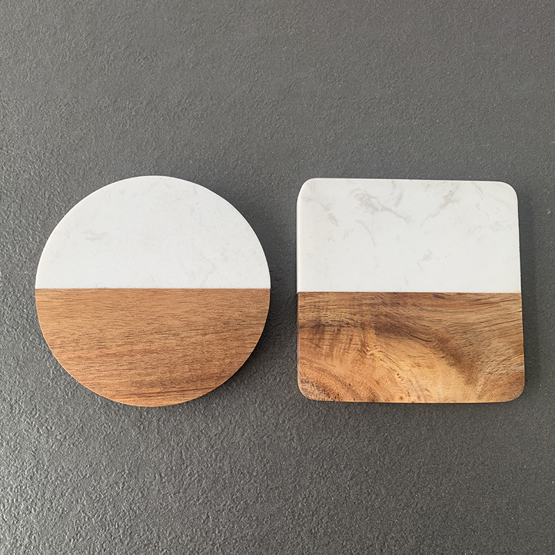 Marble Coaster Wood Stitching  - Coaster Sublimation Blank บทวิจารณ์และราคา