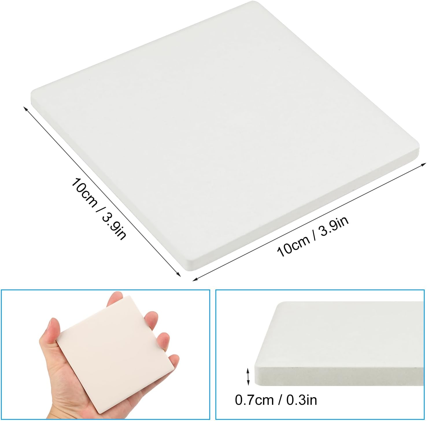 60 Pieces 4 Inch Blank Ceramic - Ceramic Tile Blank บทวิจารณ์และราคา