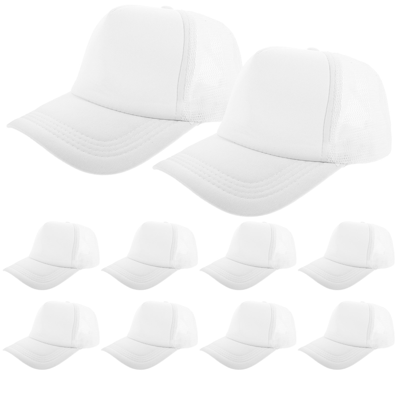 10Pcs Blank Baseball Hat Mesh  - Hat Sublimation Blank บทวิจารณ์และราคา