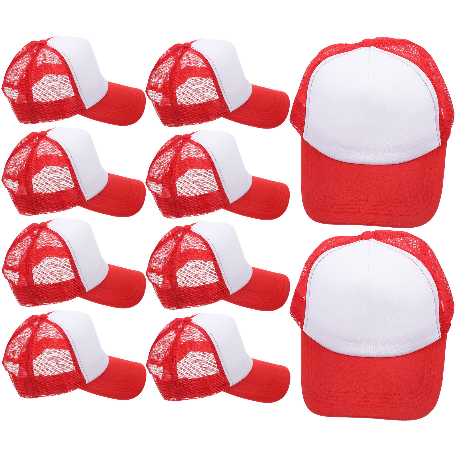 10Pcs Blank Mesh Baseball Hats - Hat Sublimation Blank บทวิจารณ์และราคา
