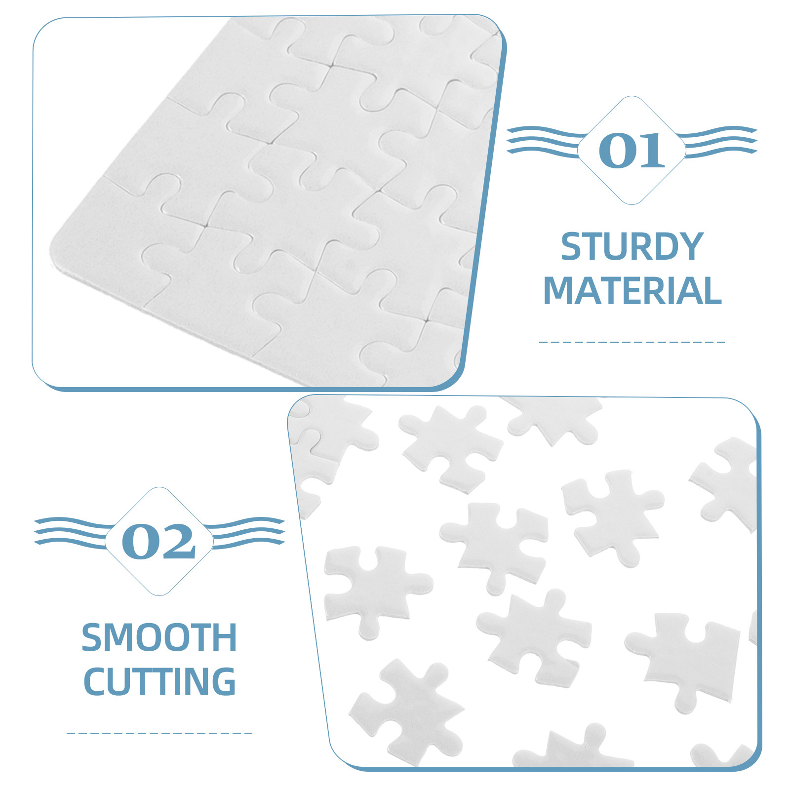4 Sheets White Puzzle Boards D - Puzzle Blank White บทวิจารณ์และราคา