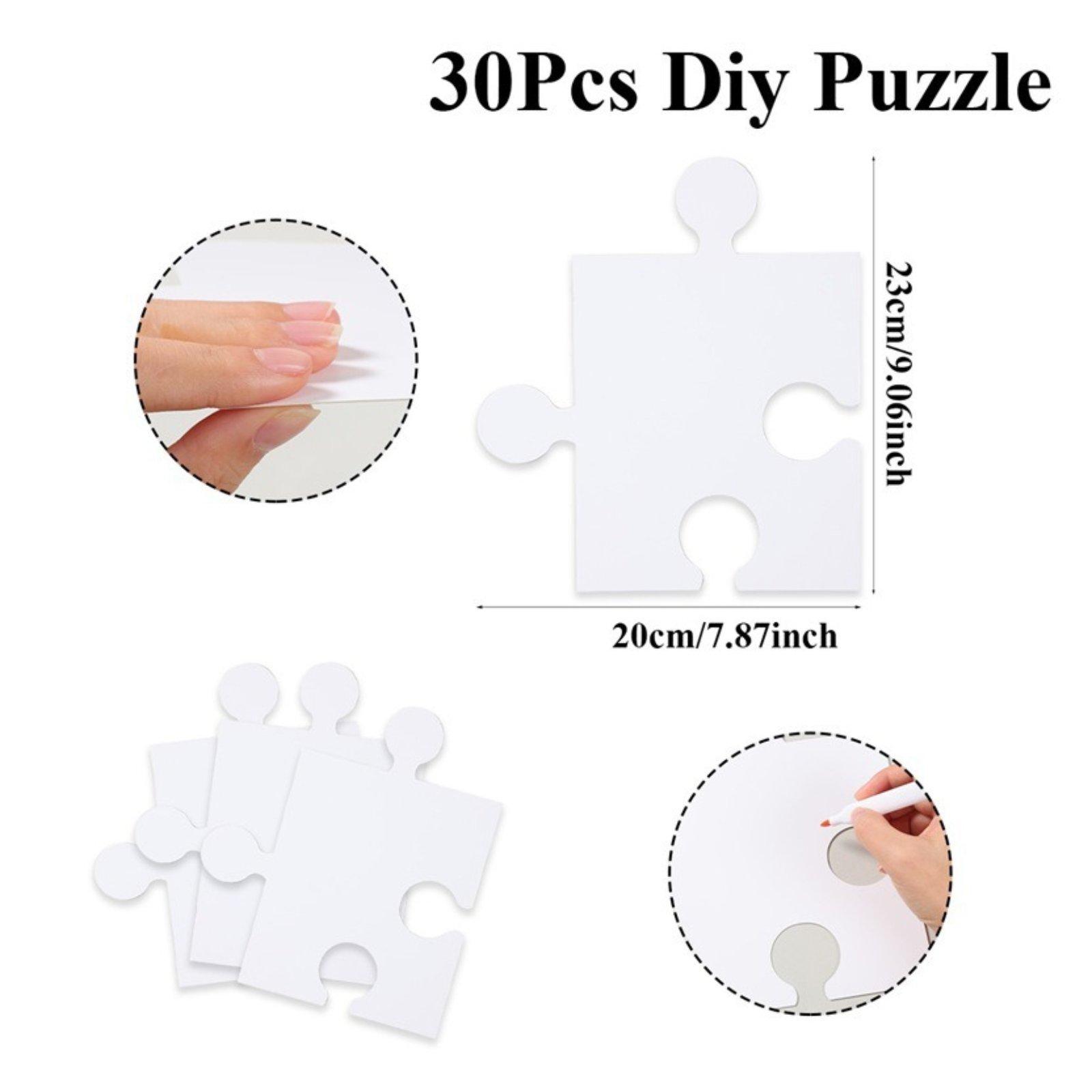 DIY Puzzle Cards Blank White C - Puzzle Blank White บทวิจารณ์และราคา