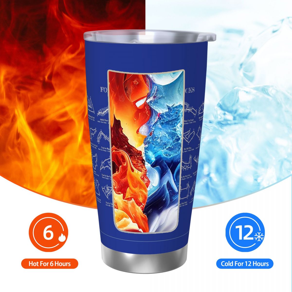 F1 Race Tracks (White Stencil- - Tumbler 20Oz White บทวิจารณ์และราคา