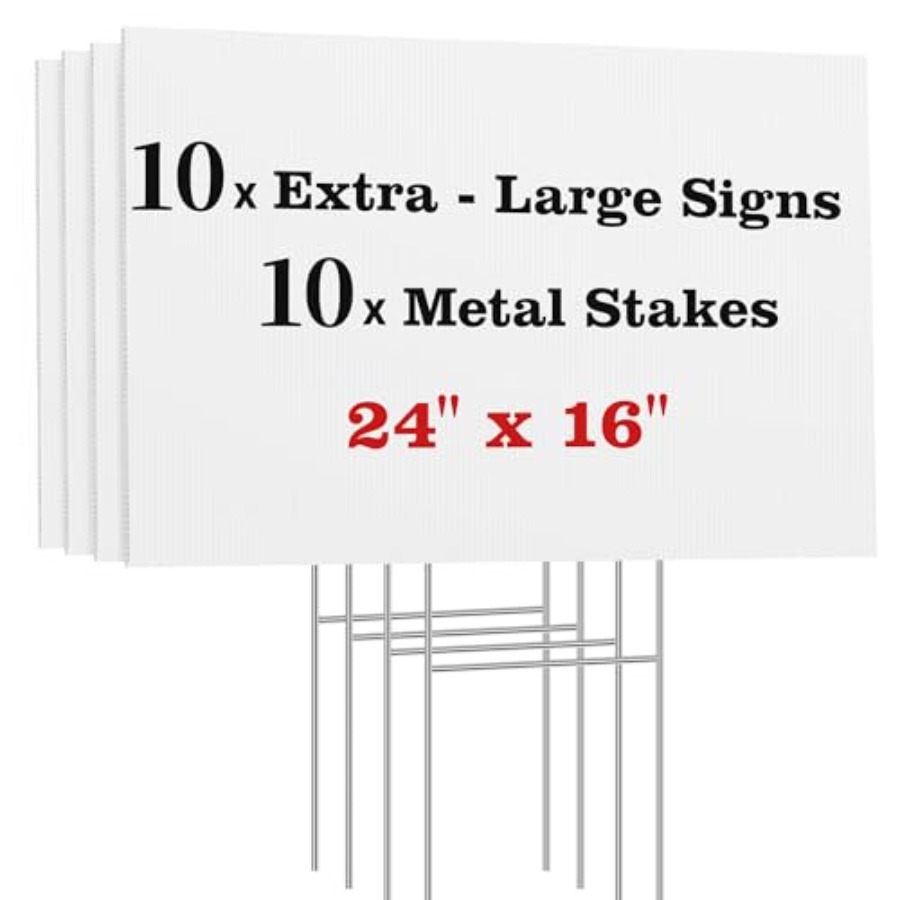 Blank Yard Signs with Stakes,  - Yard Sign Blank บทวิจารณ์และราคา