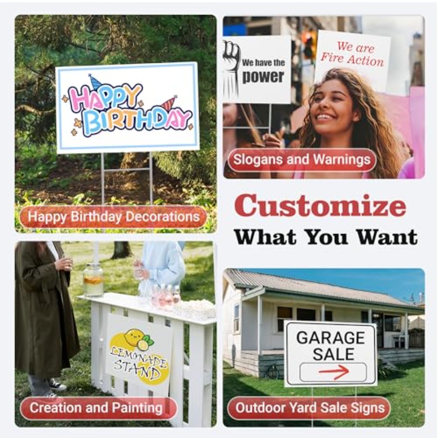 Blank Yard Signs with Stakes,  - Yard Sign Blank บทวิจารณ์และราคา